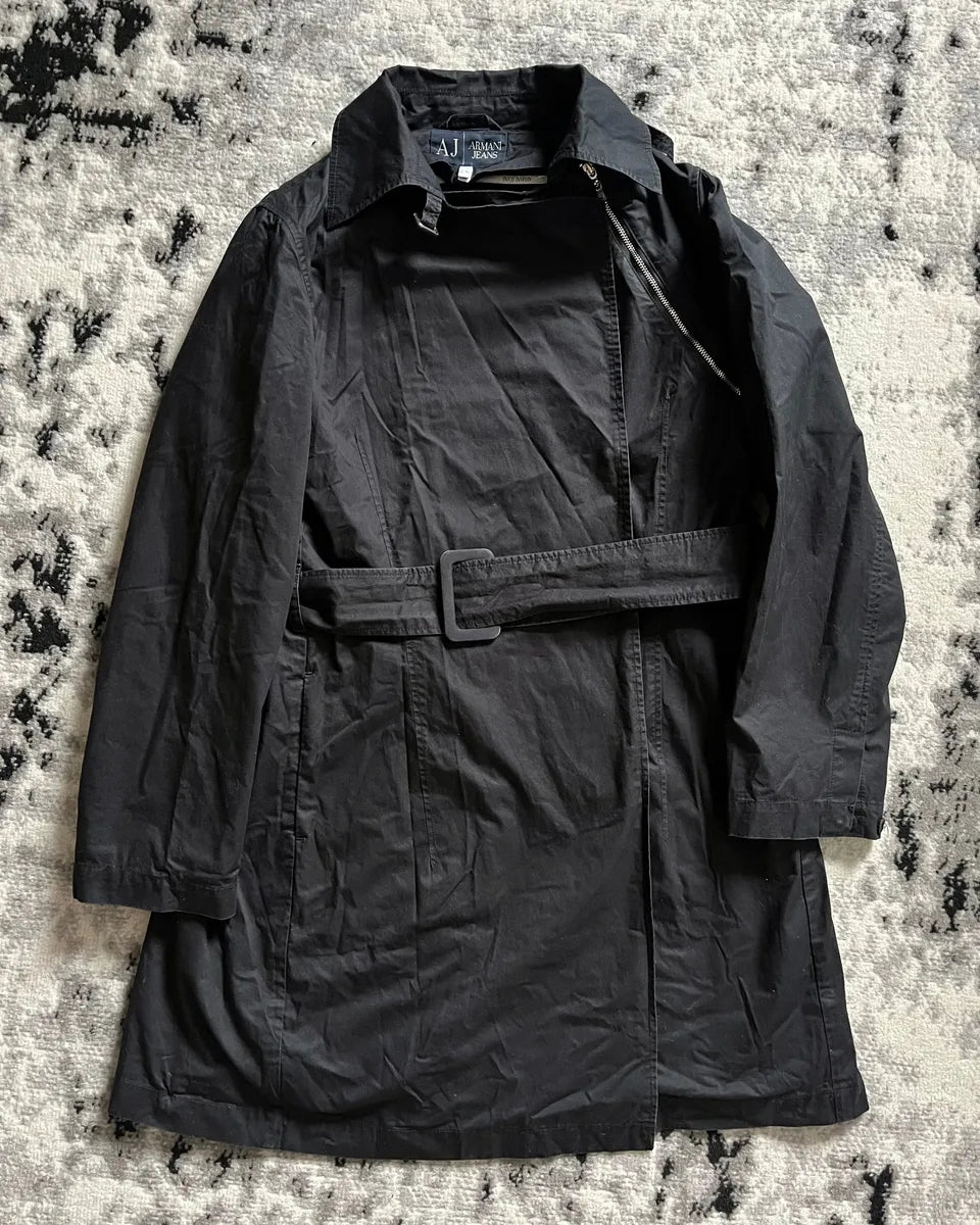 Armani Utility Master Black Trench Jacket wnvvnDr 0