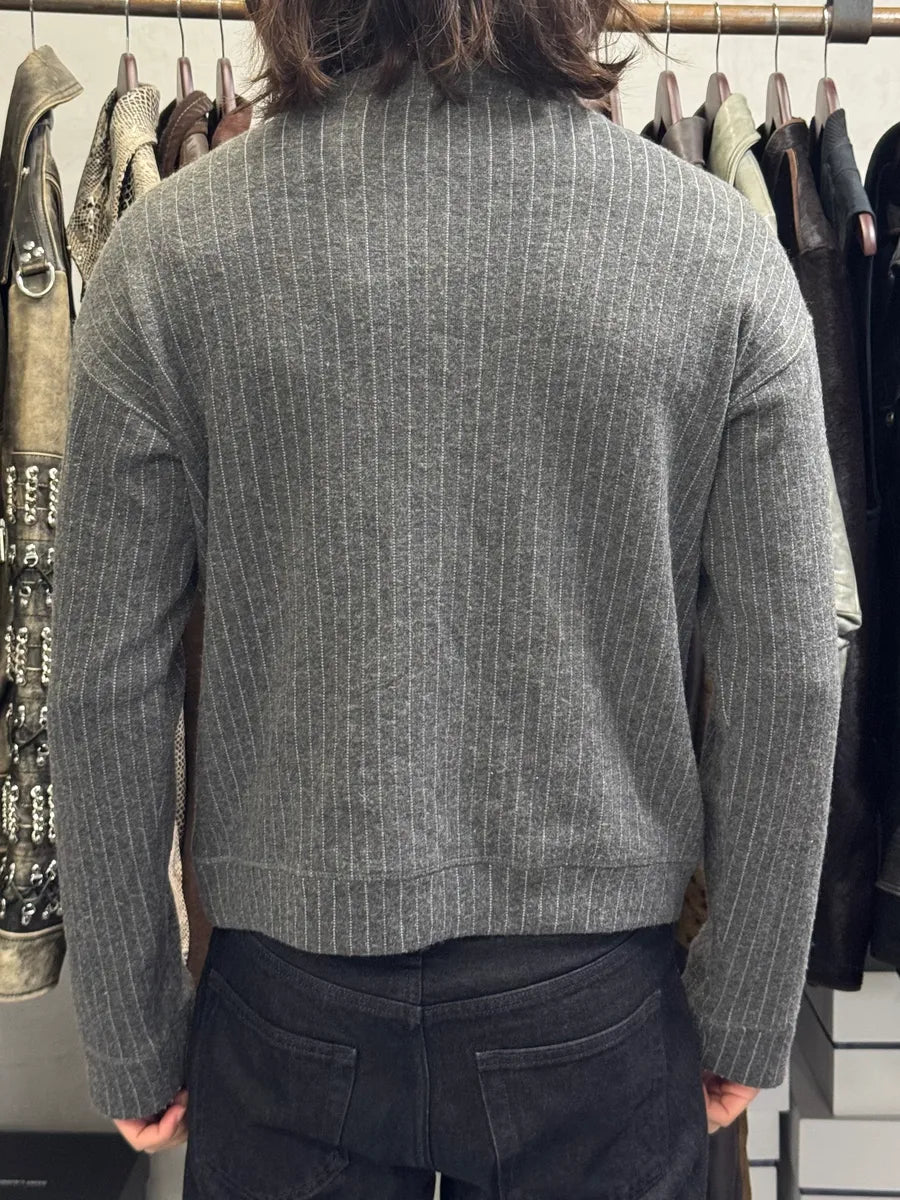 1980s Emporio Armani V-Neck Grey Sweater wiGysJe 1