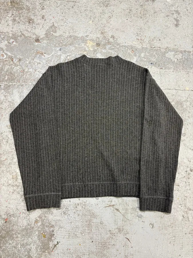 1980s Emporio Armani V-Neck Grey Sweater wiGysJe 5