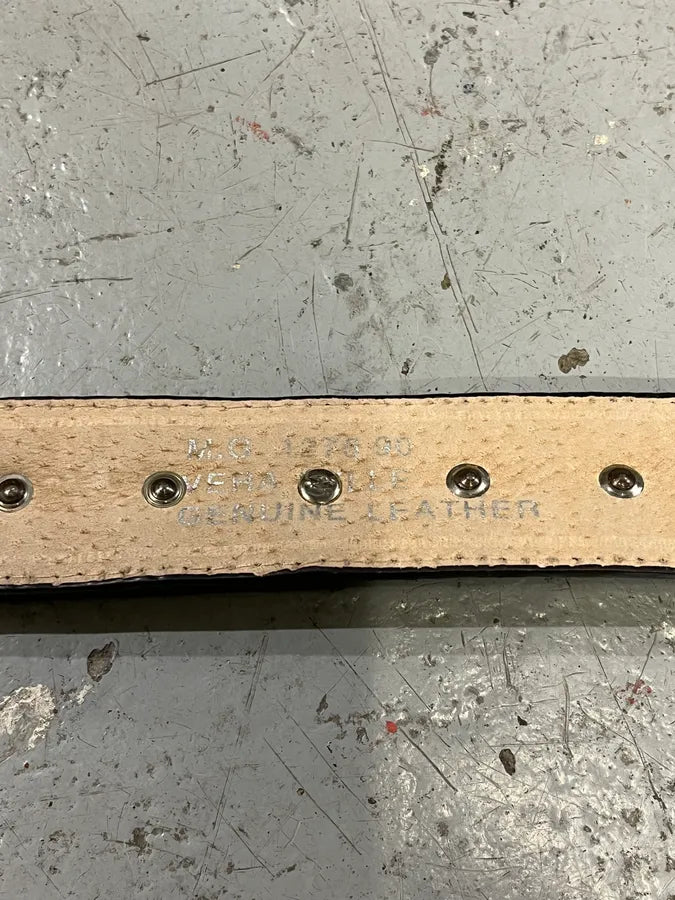 Artisanal Crocodile Effect Leather Studded Belt FQtPuaB 6