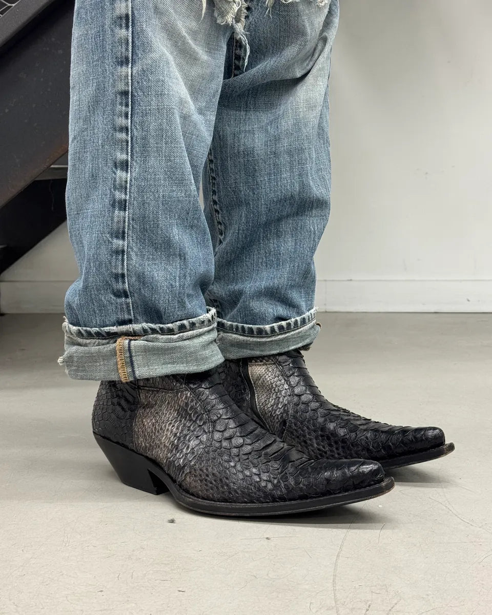 Artisanal Gradient Python Leather Cowboy Boots eKeEHzi 2