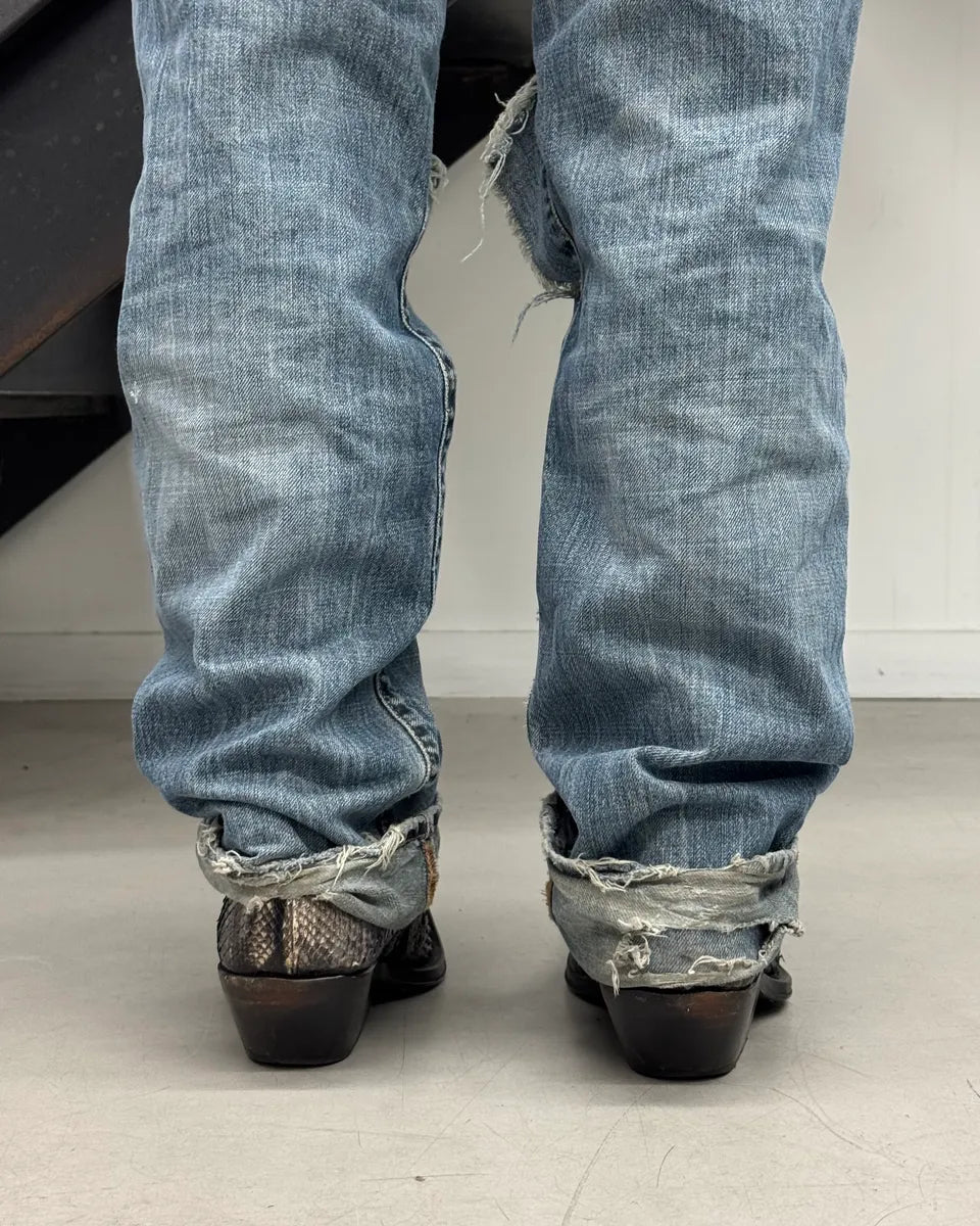 Artisanal Gradient Python Leather Cowboy Boots eKeEHzi 3