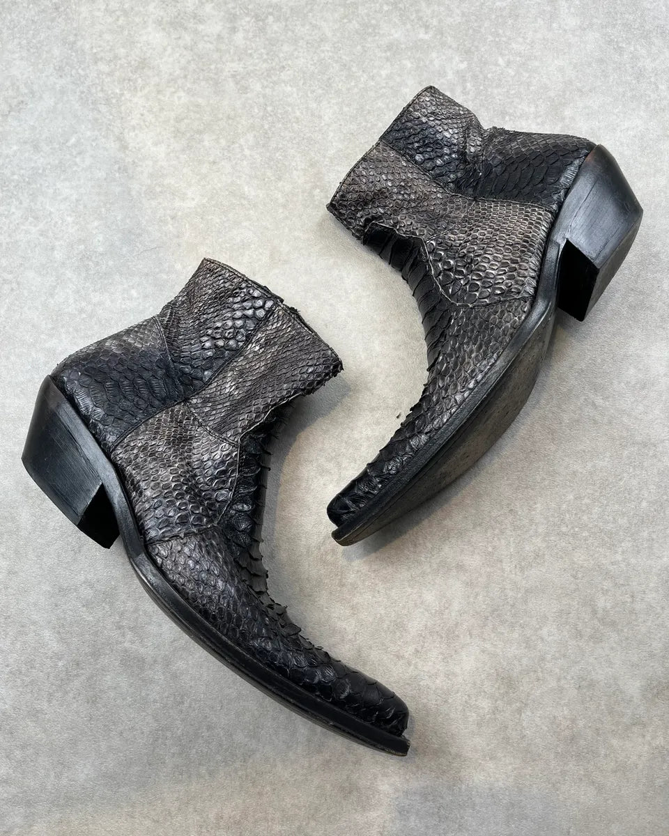 Artisanal Gradient Python Leather Cowboy Boots eKeEHzi 4