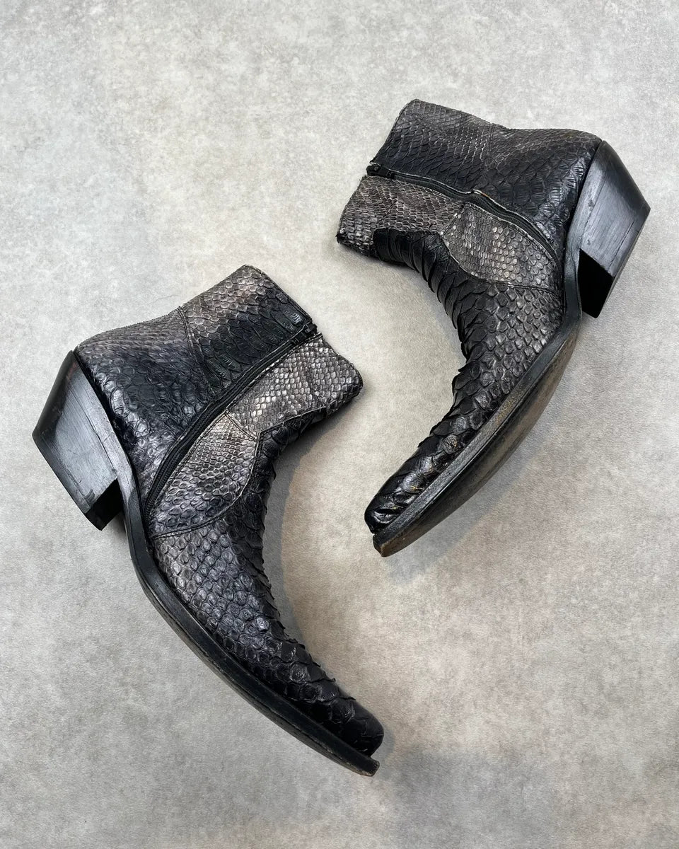 Artisanal Gradient Python Leather Cowboy Boots eKeEHzi 5
