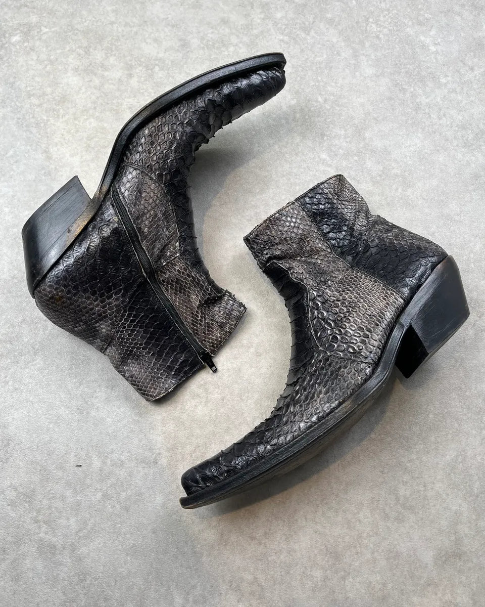Artisanal Gradient Python Leather Cowboy Boots eKeEHzi 6