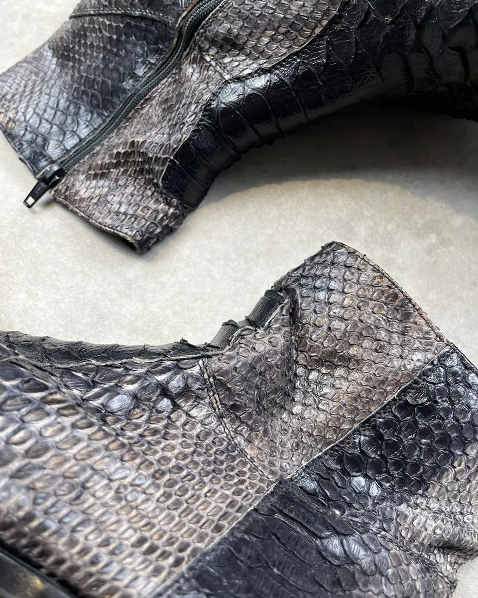 Artisanal Gradient Python Leather Cowboy Boots eKeEHzi 7