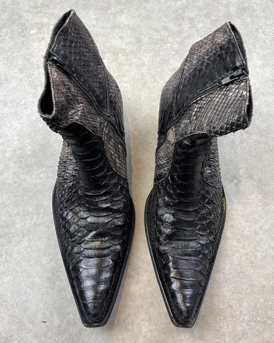 Artisanal Gradient Python Leather Cowboy Boots eKeEHzi 8