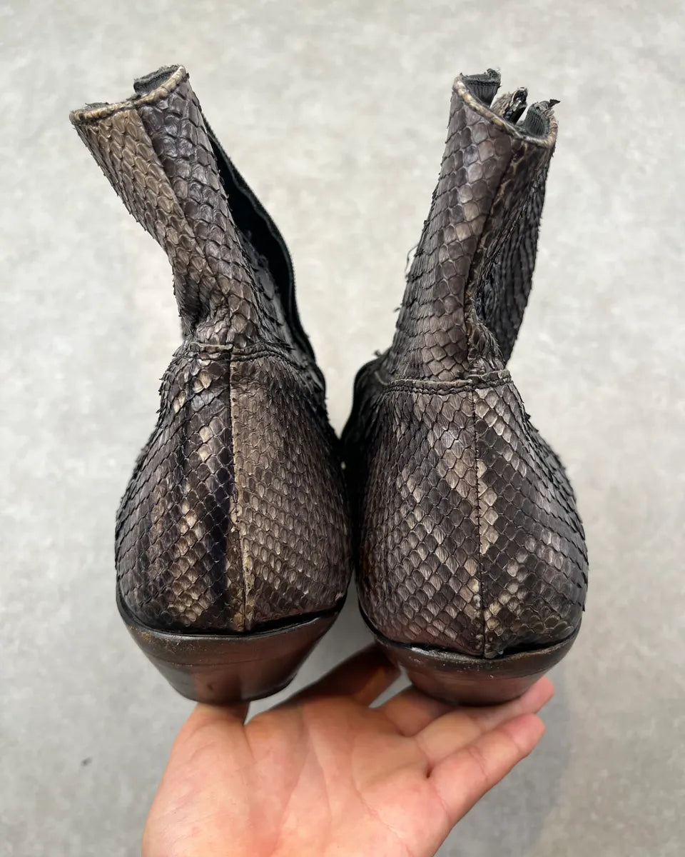 Artisanal Gradient Python Leather Cowboy Boots eKeEHzi 9