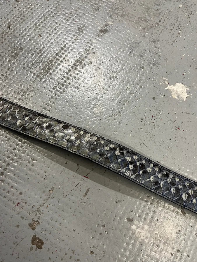 Artisanal Italian Blue Python Leather Belt zJMQgjN 5