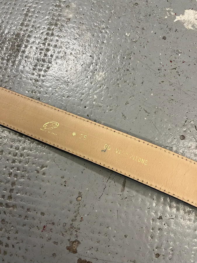 Artisanal Italian Blue Python Leather Belt zJMQgjN 7