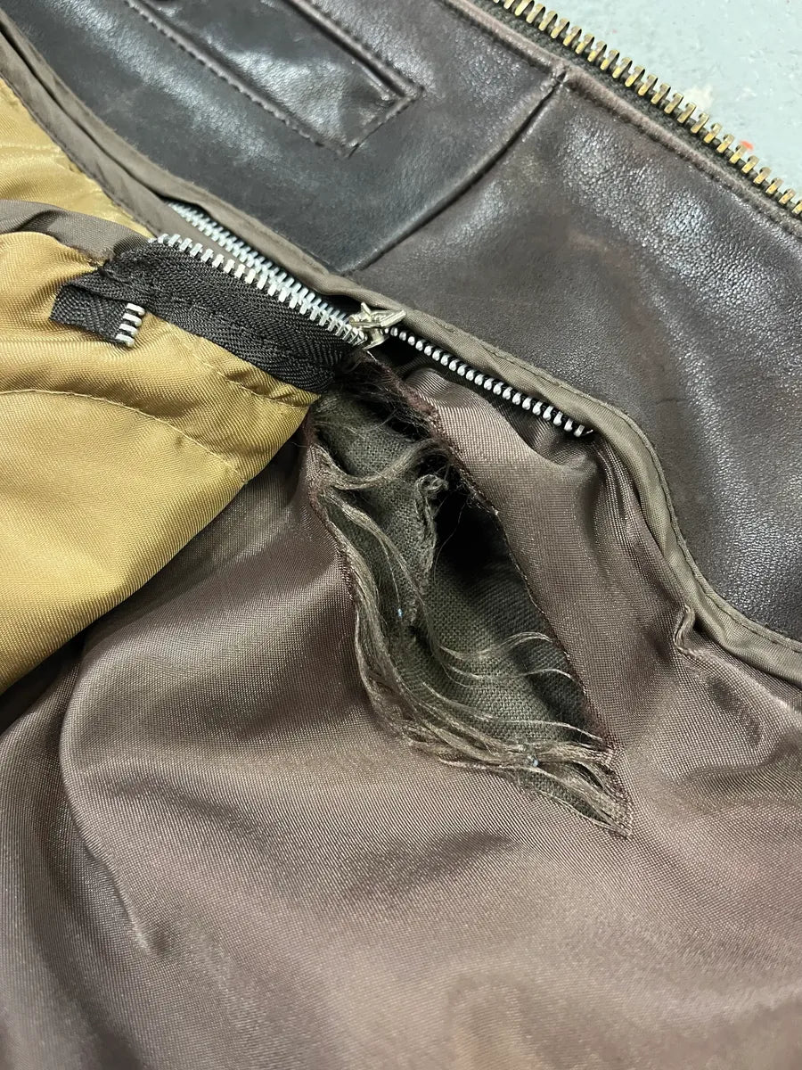 Avirex Brown Mafia Leather Pure Aviator Jacket cIHVRgO 12