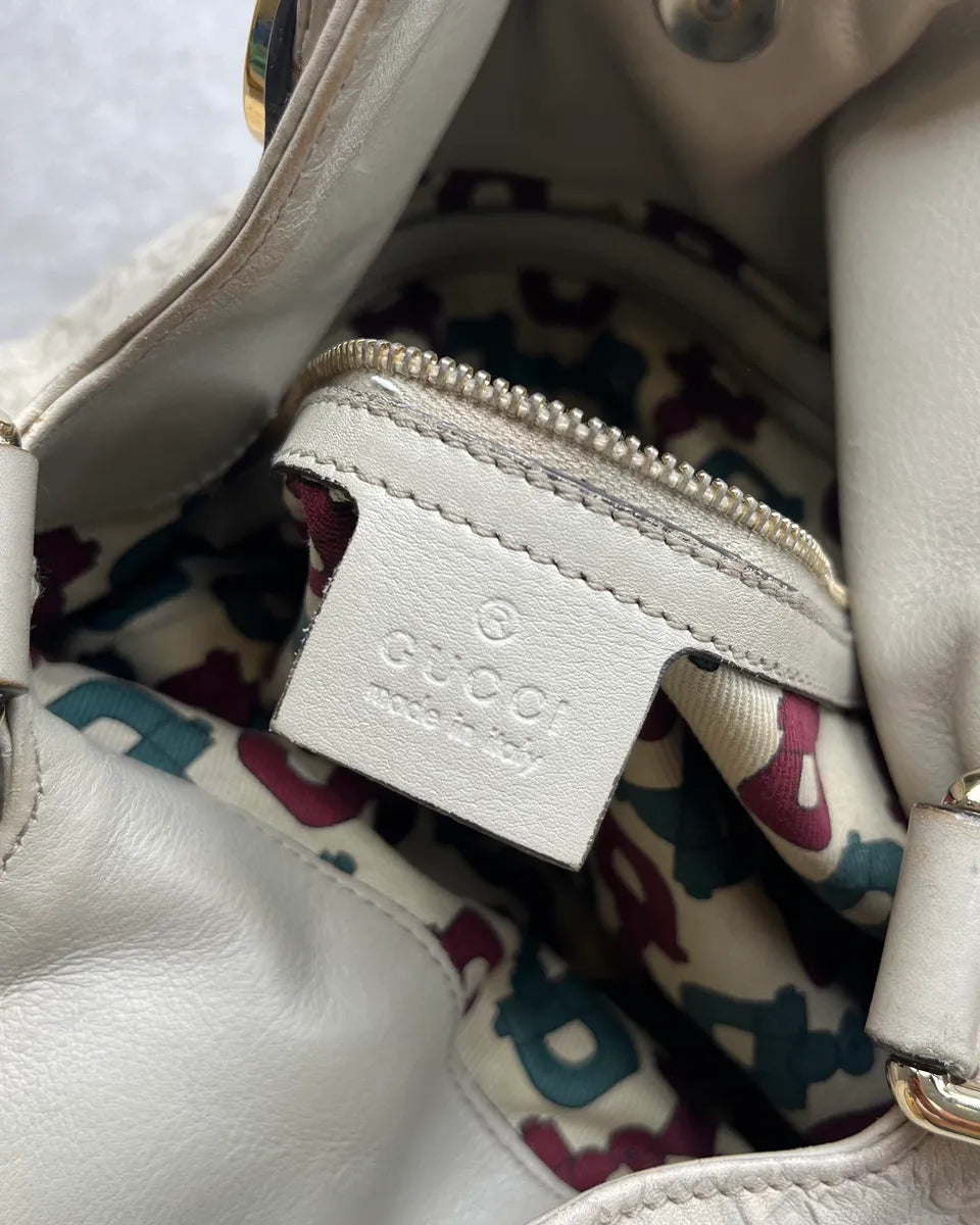 AW2008 Gucci White Leather Monogram Hysteria Handle Bag by Frida Giannini RxBqDOk 10