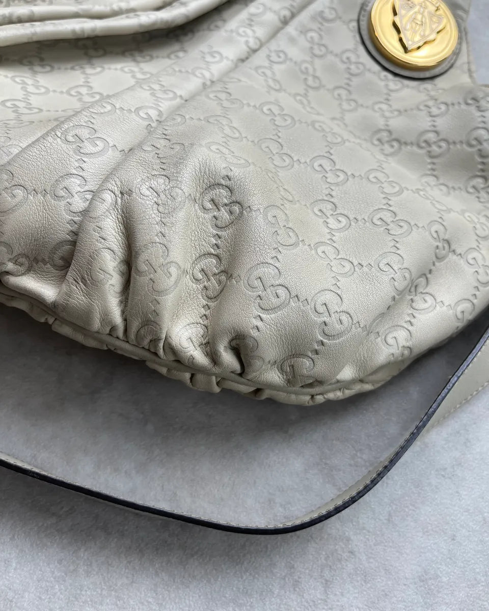 AW2008 Gucci White Leather Monogram Hysteria Handle Bag by Frida Giannini RxBqDOk 7