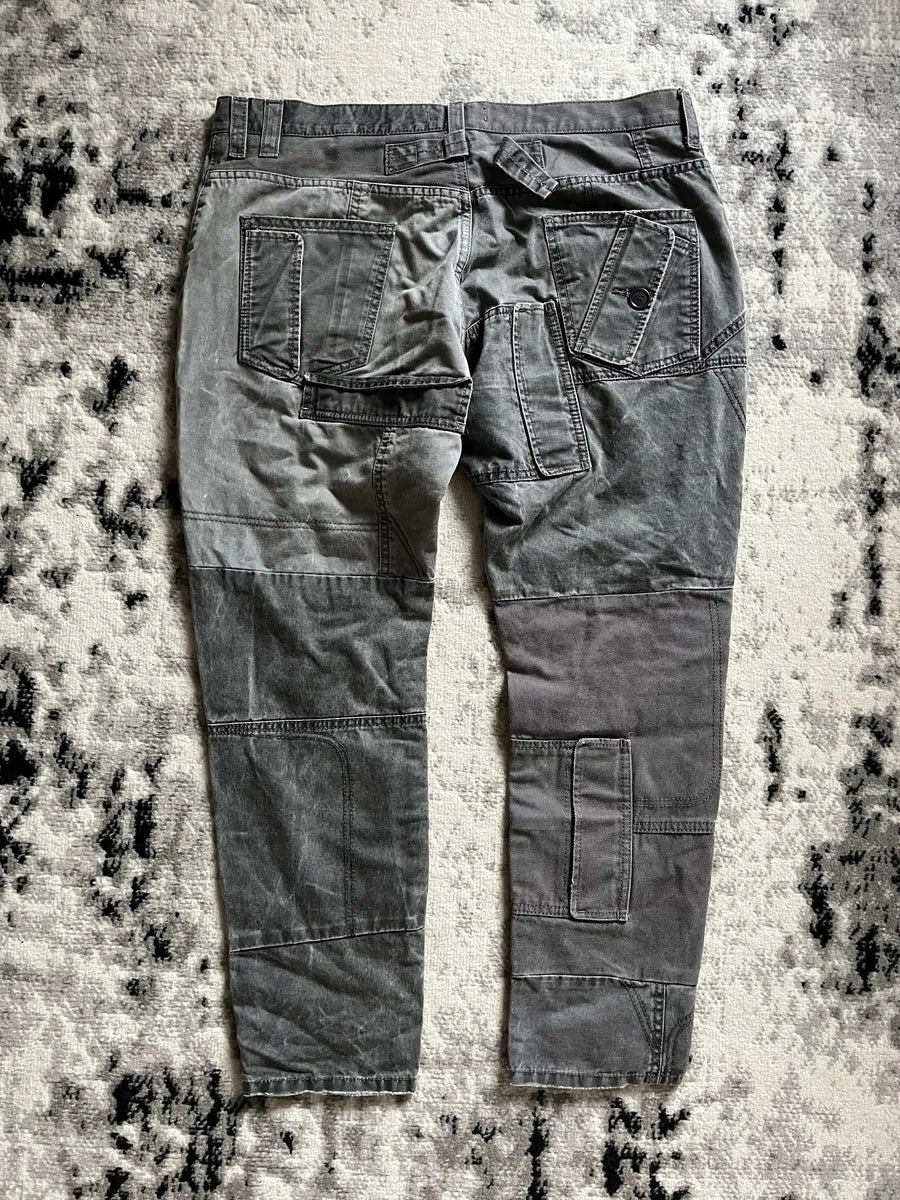 AW2011 Dolce & Gabbana Neutral Grey Multiple Pocket Cargo Pants uLXdhDb 3