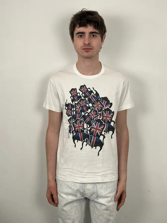 AW2017 Junya Watanabe White Union Jack Chair T-Shirt  zMVplKE 1