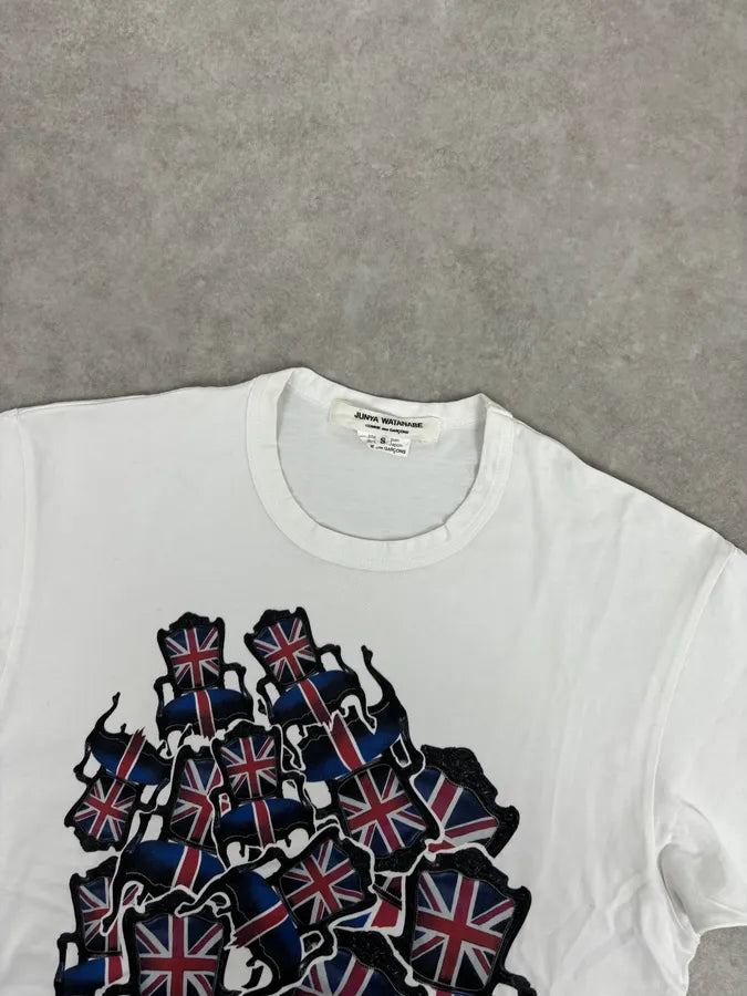 AW2017 Junya Watanabe White Union Jack Chair T-Shirt  zMVplKE 3
