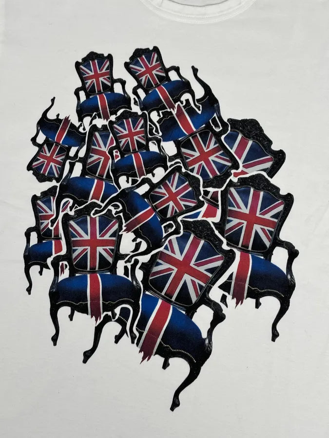 AW2017 Junya Watanabe White Union Jack Chair T-Shirt  zMVplKE 6