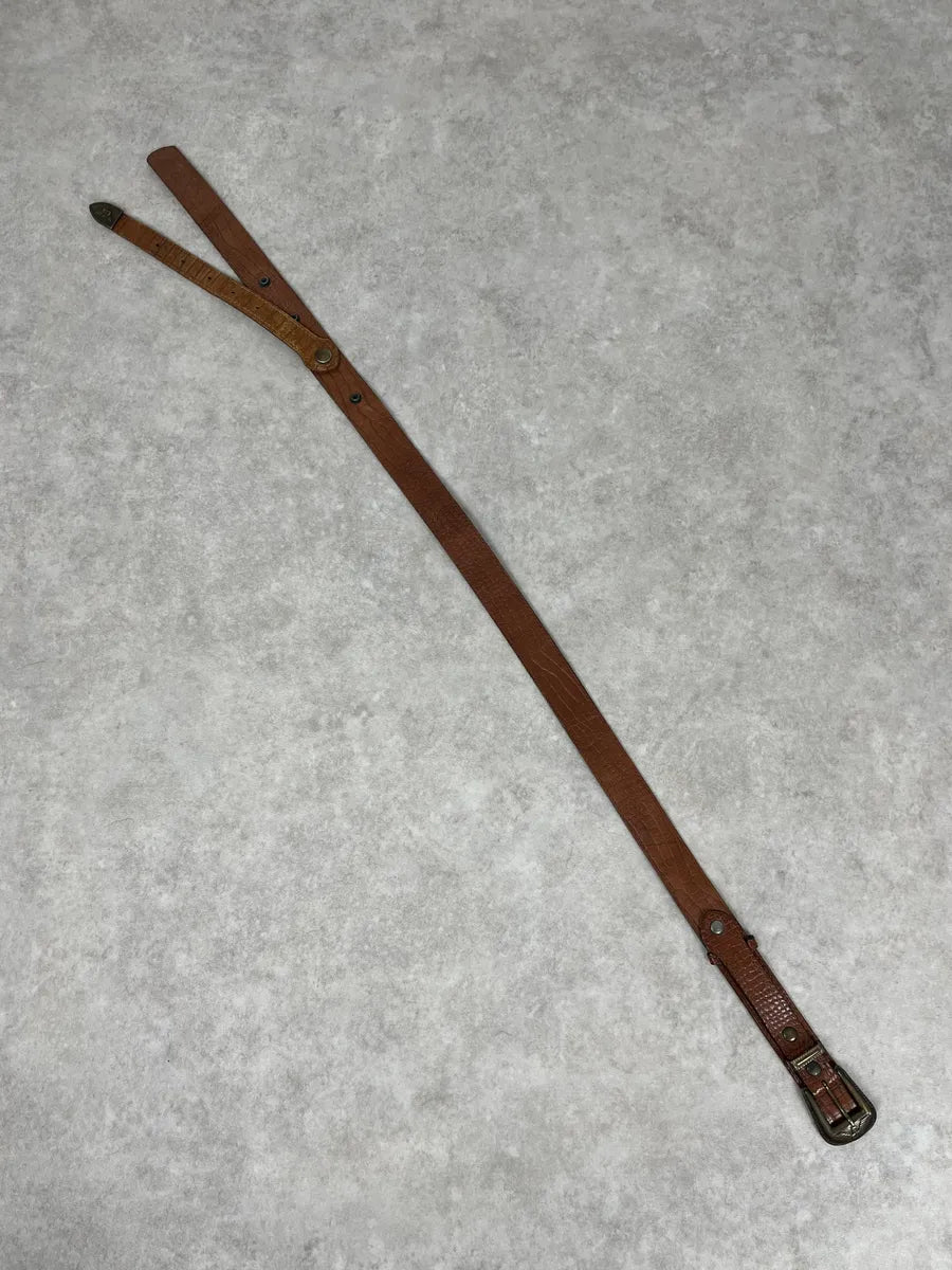 AW1986 Giorgio Armani Brown Leather Belt RCCFDXi 7