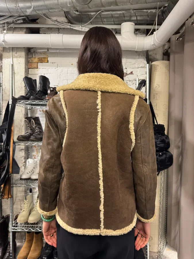 AW1994 Dolce & Gabbana Brown Shearling Leather Jacket (S/M) 1
