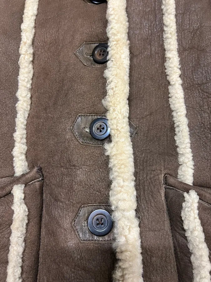 AW1994 Dolce & Gabbana Brown Shearling Leather Jacket (S/M) 8