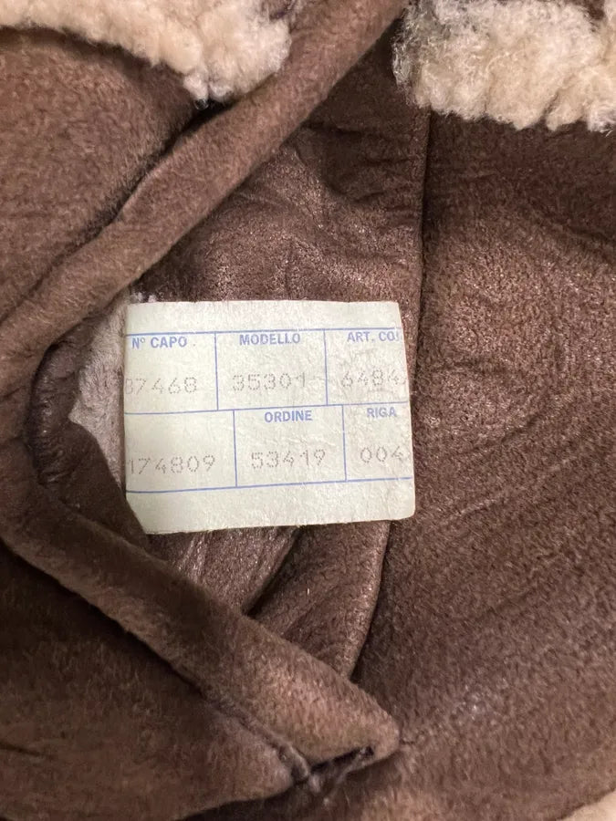 AW1994 Dolce & Gabbana Brown Shearling Leather Jacket (S/M) 9