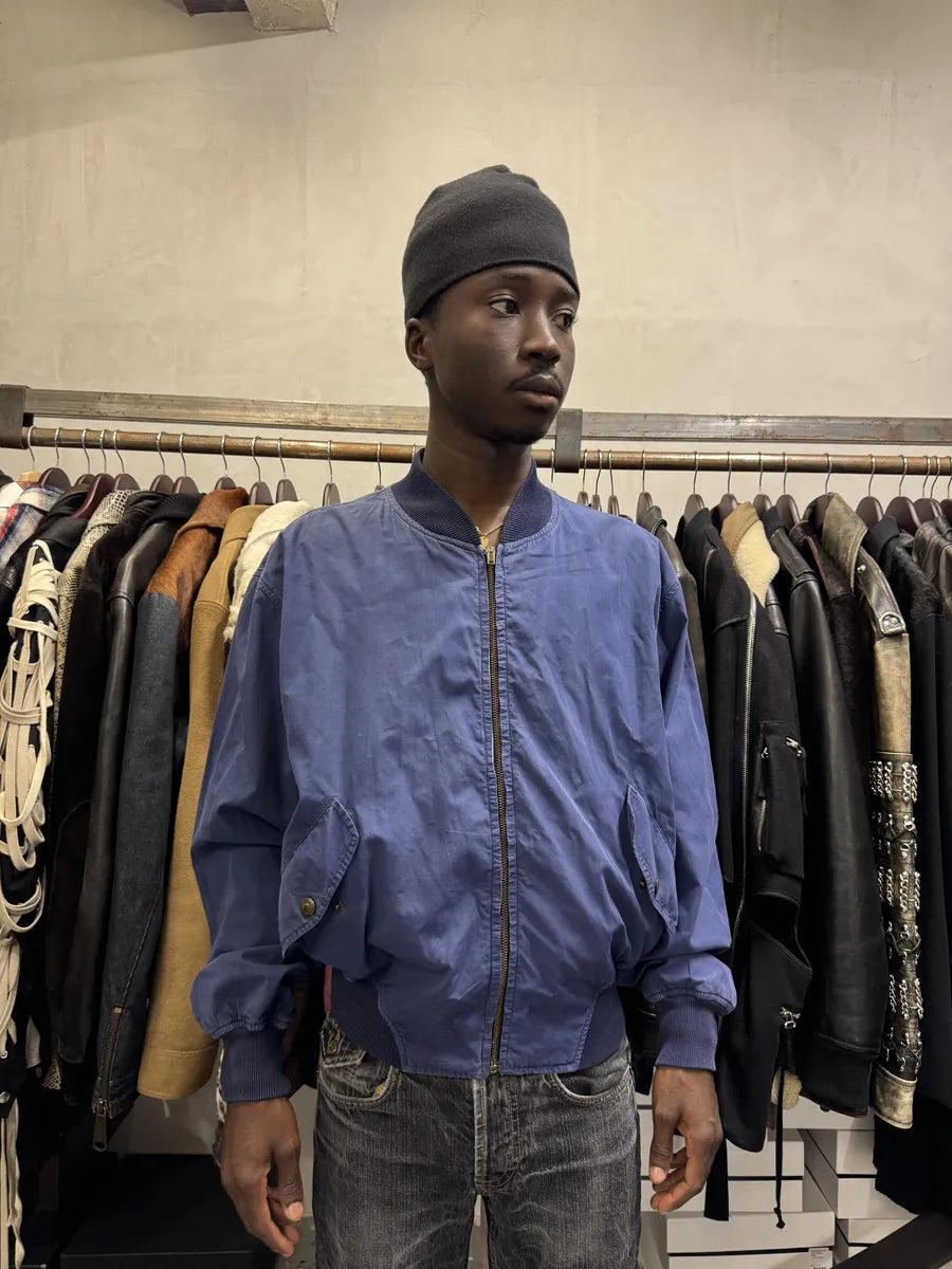 AW1994 Moschino Blue Relaxed Bomber Jacket WOzfSzi 1