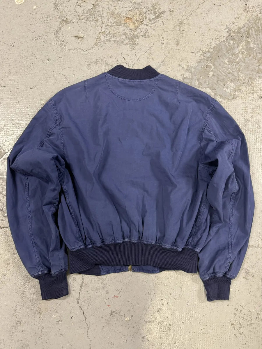 AW1994 Moschino Blue Relaxed Bomber Jacket WOzfSzi 3