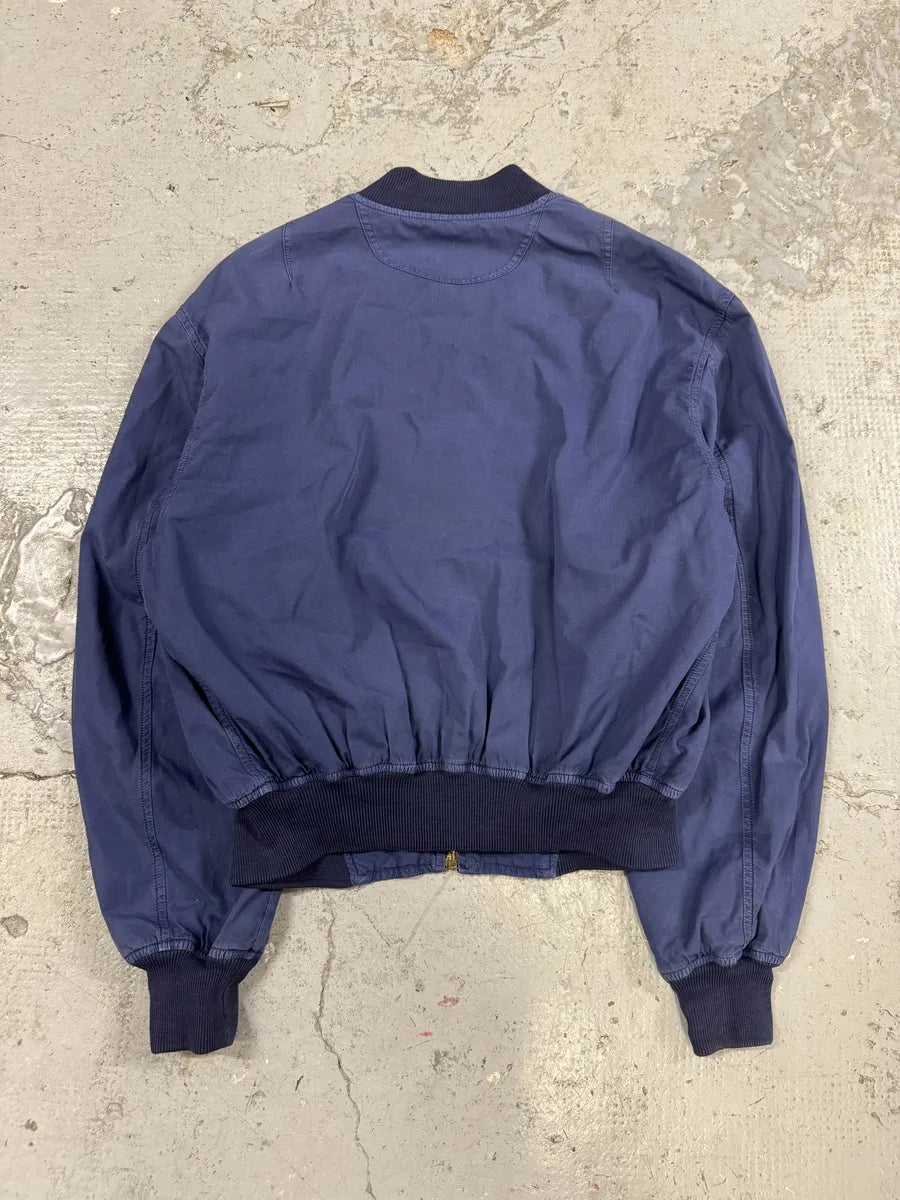 AW1994 Moschino Blue Relaxed Bomber Jacket WOzfSzi 5