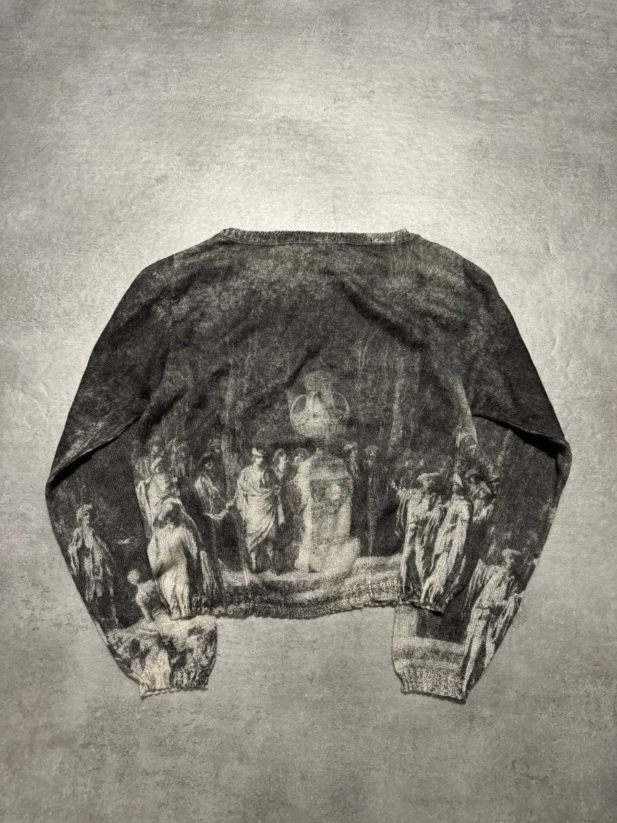 AW1994 Roberto Cavalli Grey Medieval Tank Mohair Sweater (XS) 2