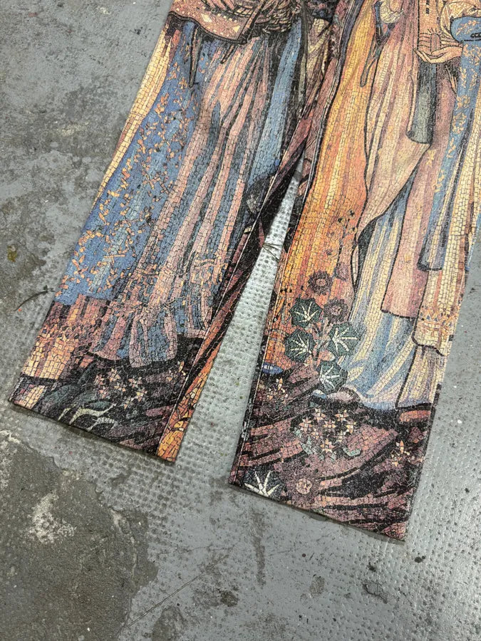 AW1994 Roberto Cavalli Legend Full Art Print Medieval Pants (S) lRGjZHH 4