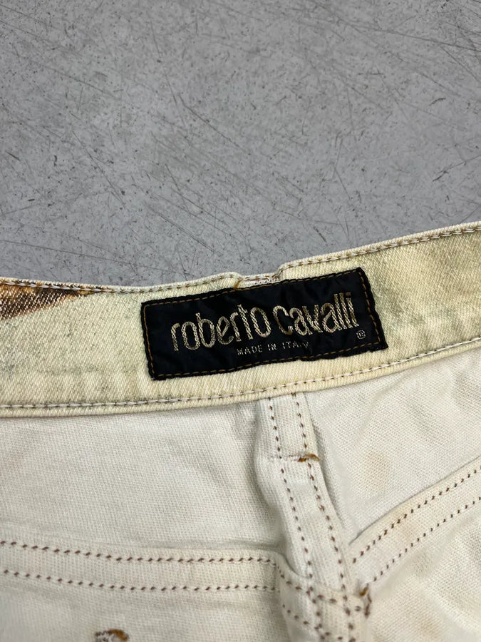 AW1994 Roberto Cavalli Renaissance Paint Beige Pants HGklSjV 10