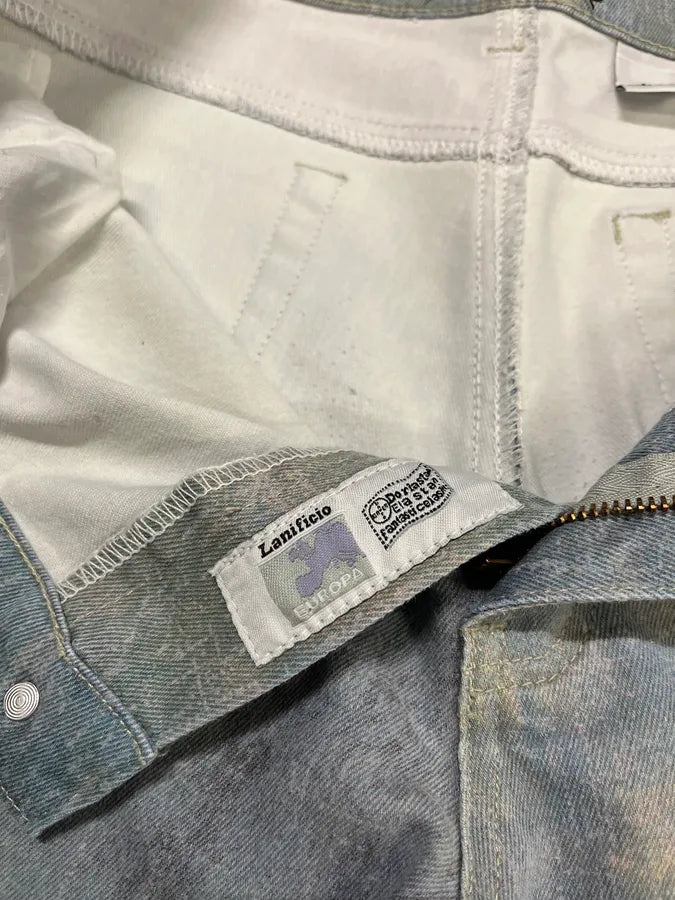 AW1994 Roberto Cavalli Venus Angel Renaissance Blue Pants ExInvbW 10