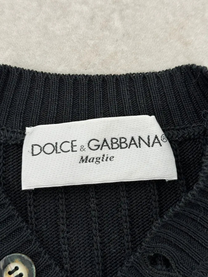 AW1995 Dolce & Gabbana Black Wool Sweater hGaxtCa 8