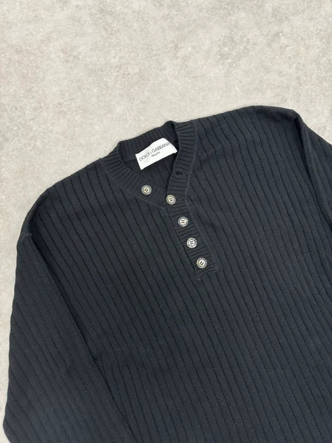 AW1995 Dolce & Gabbana Black Wool Sweater hGaxtCa 5