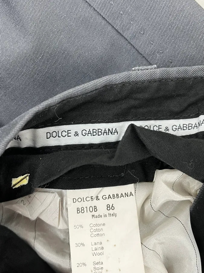 AW1995 Dolce & Gabbana Grey Wool Classy Tailoring Pants NQJXUwP 7