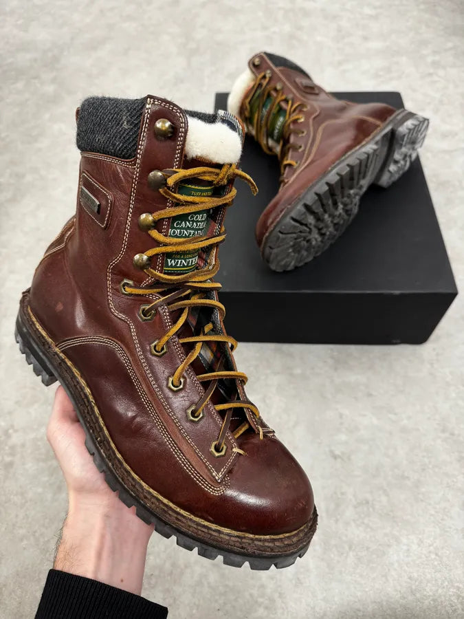 AW1995 Dsquared2 Brown Canadian Leather Boots CkyOkhK 0