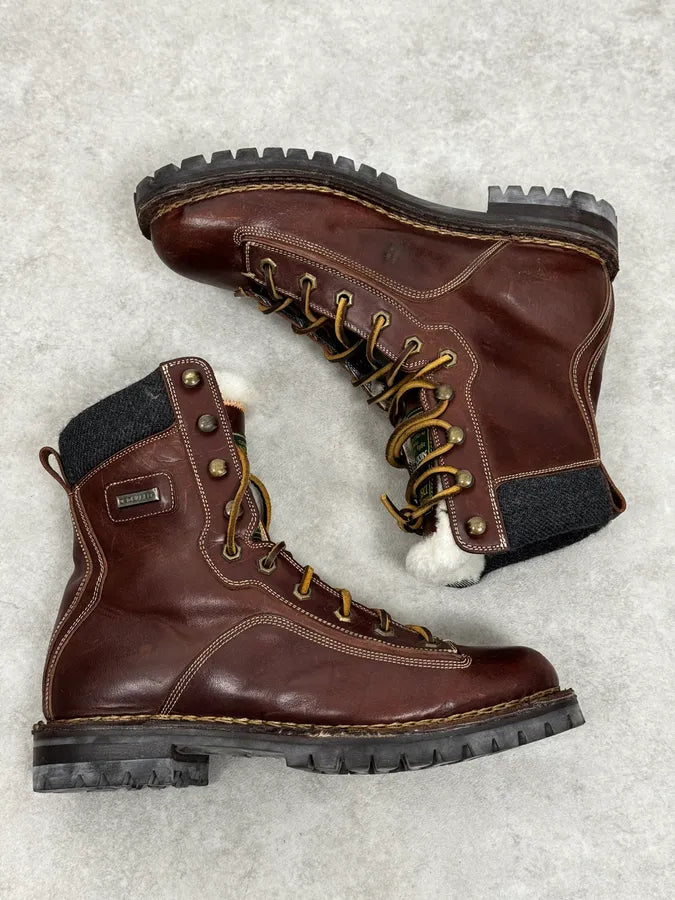 AW1995 Dsquared2 Brown Canadian Leather Boots CkyOkhK 1