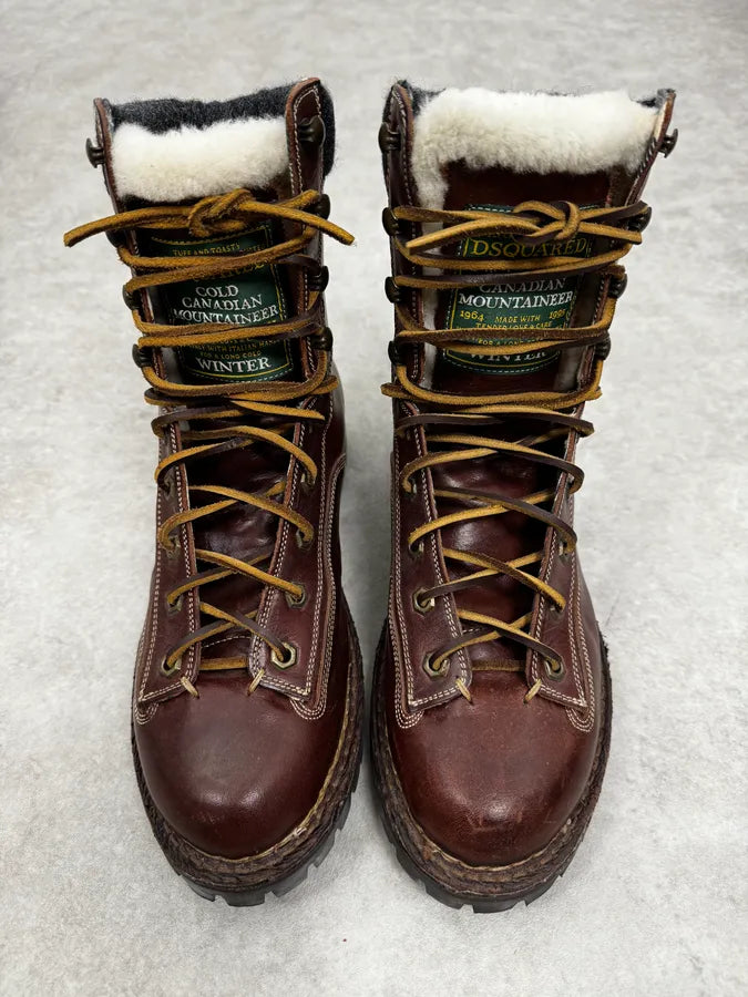 AW1995 Dsquared2 Brown Canadian Leather Boots CkyOkhK 2