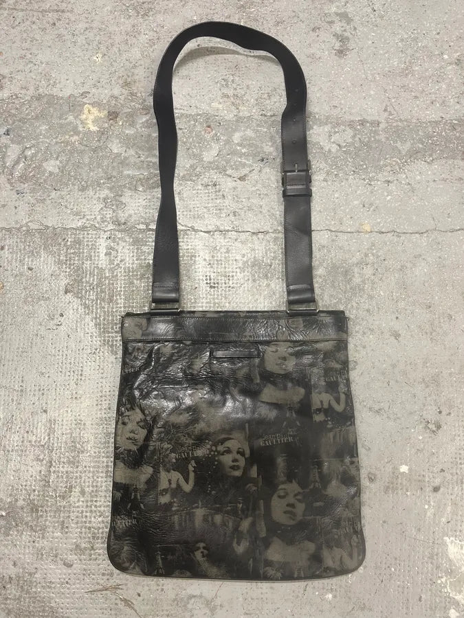AW1995 Jean Paul Gaultier Brut Obscure Humanoid Leather Shoulder Bag WlCaIgf 0