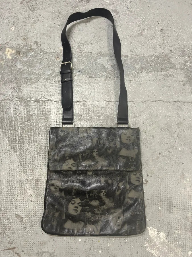 AW1995 Jean Paul Gaultier Brut Obscure Humanoid Leather Shoulder Bag WlCaIgf 3