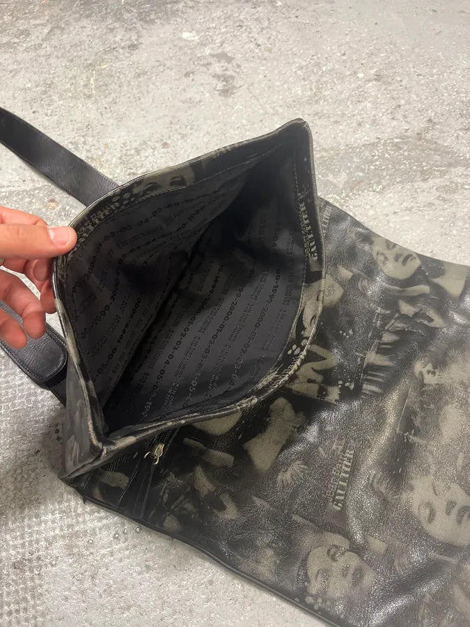 AW1995 Jean Paul Gaultier Brut Obscure Humanoid Leather Shoulder Bag WlCaIgf 8