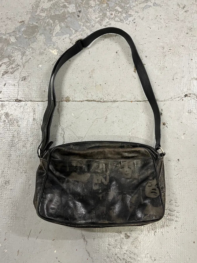 AW1995 Jean Paul Gaultier Dark Shadow Human Face Leather Bag akYEIaV 0