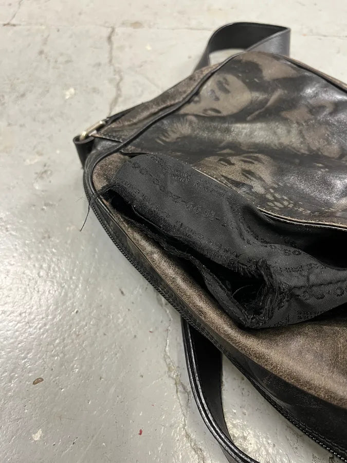 AW1995 Jean Paul Gaultier Dark Shadow Human Face Leather Bag akYEIaV 10