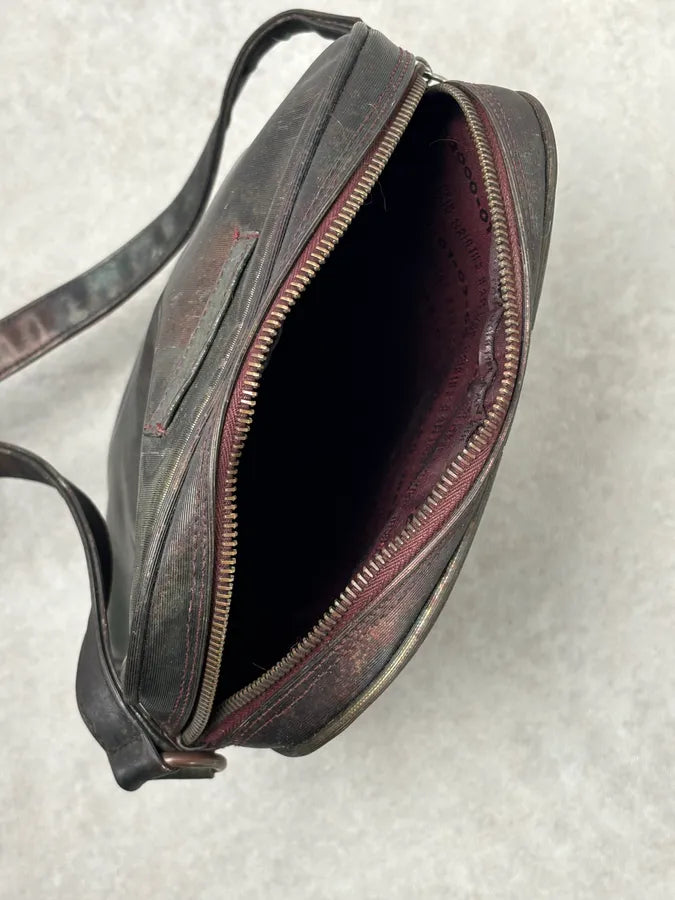 AW1995 Jean Paul Gaultier Green Eroded World Satin Leather Bag QEwunHo 16