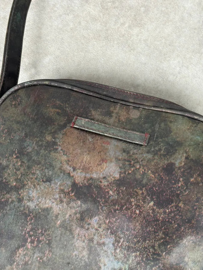 AW1995 Jean Paul Gaultier Green Eroded World Satin Leather Bag QEwunHo 11