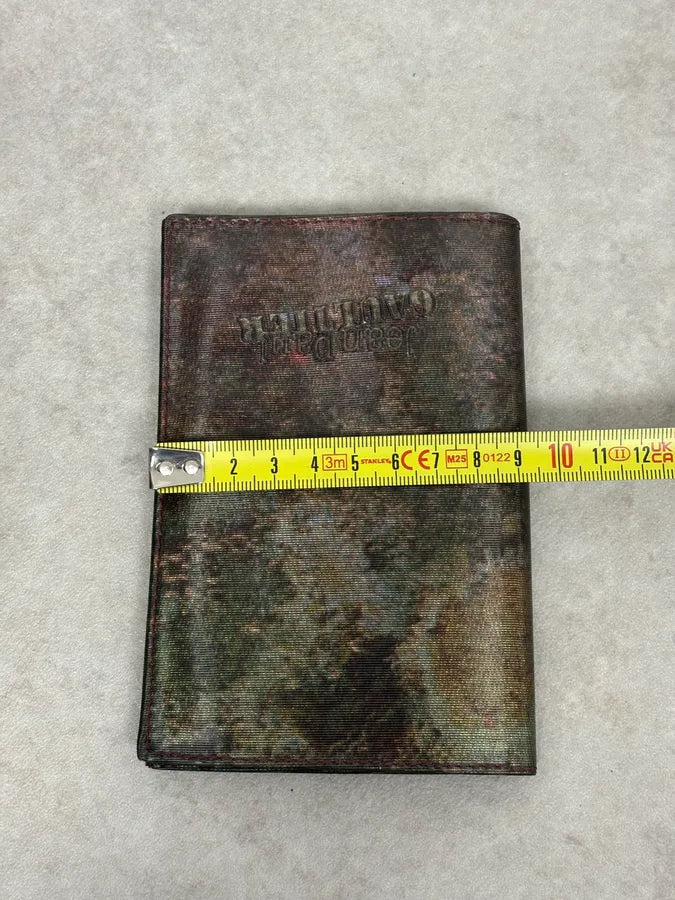 AW1995 Jean Paul Gaultier World Eroded Green Leather Wallet HkhQEJk 7