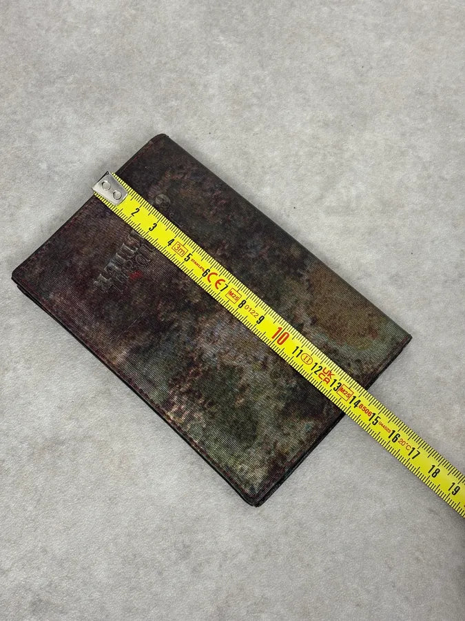 AW1995 Jean Paul Gaultier World Eroded Green Leather Wallet HkhQEJk 8