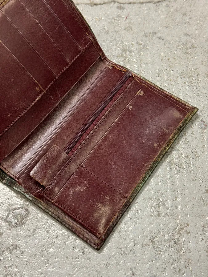 AW1995 Jean Paul Gaultier World Eroded Green Leather Wallet WKcYxpp 5