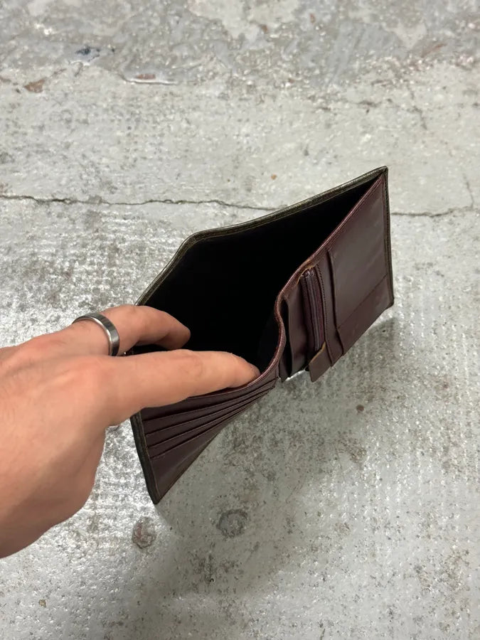 AW1995 Jean Paul Gaultier World Eroded Green Leather Wallet WKcYxpp 6