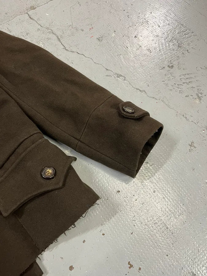 AW1996 Dolce & Gabbana Dark Olive Green Officer Buttoned Wool Jacket dLMlfTo 5